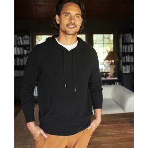 *Needs Cap* Quince Black Mongolian Cashmere Pullover Hoodie Black Men’s XXL